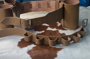 Genuine Leather Handcrafted Cowgirl Shot Belt